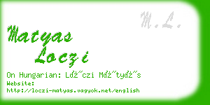 matyas loczi business card